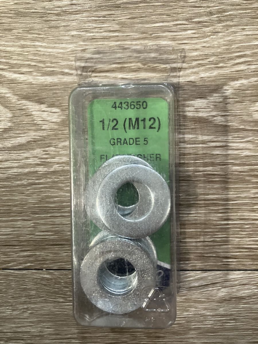 1/2" (M12) Grade 5 Flat Washer 10 pack