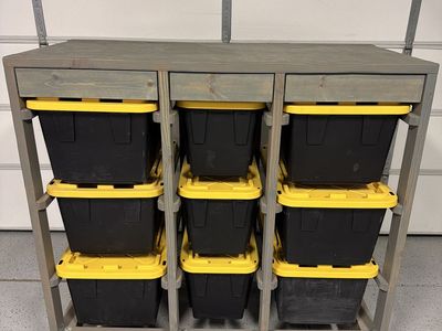 Custom Heavy-Duty Rolling Garage Storage Cabinet with Drawers & Bins