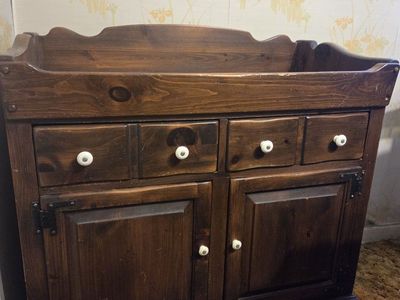 Vintage Antique Ethan Allen Solid Pine Dry Sink