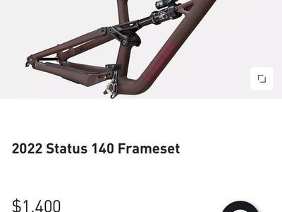 Brand New Specialized Status Frameset