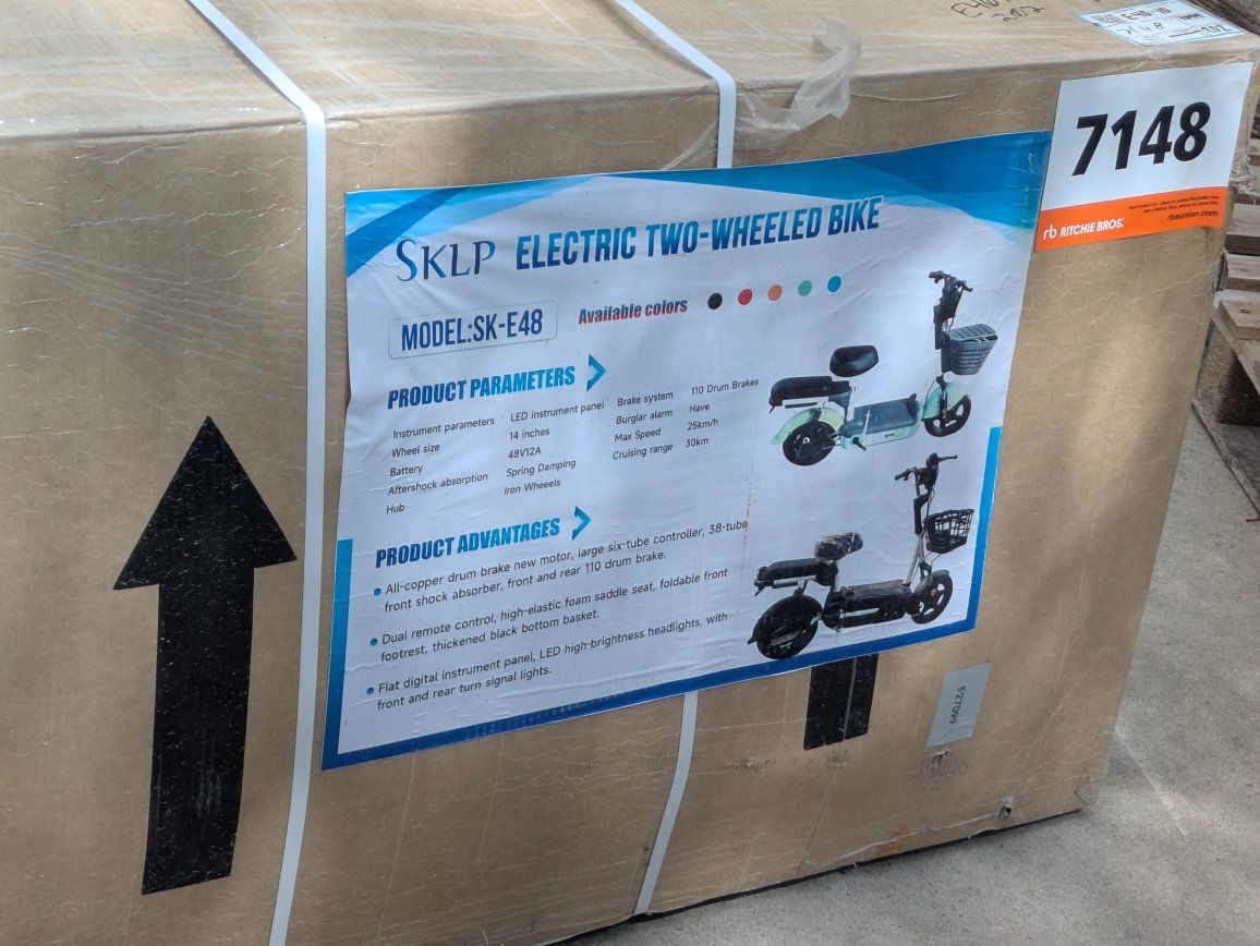 SKLP SK-E48 Electric Two-Wheeled Bike - 14" Wheels, 48V12A Battery, 25km/h Max Speed