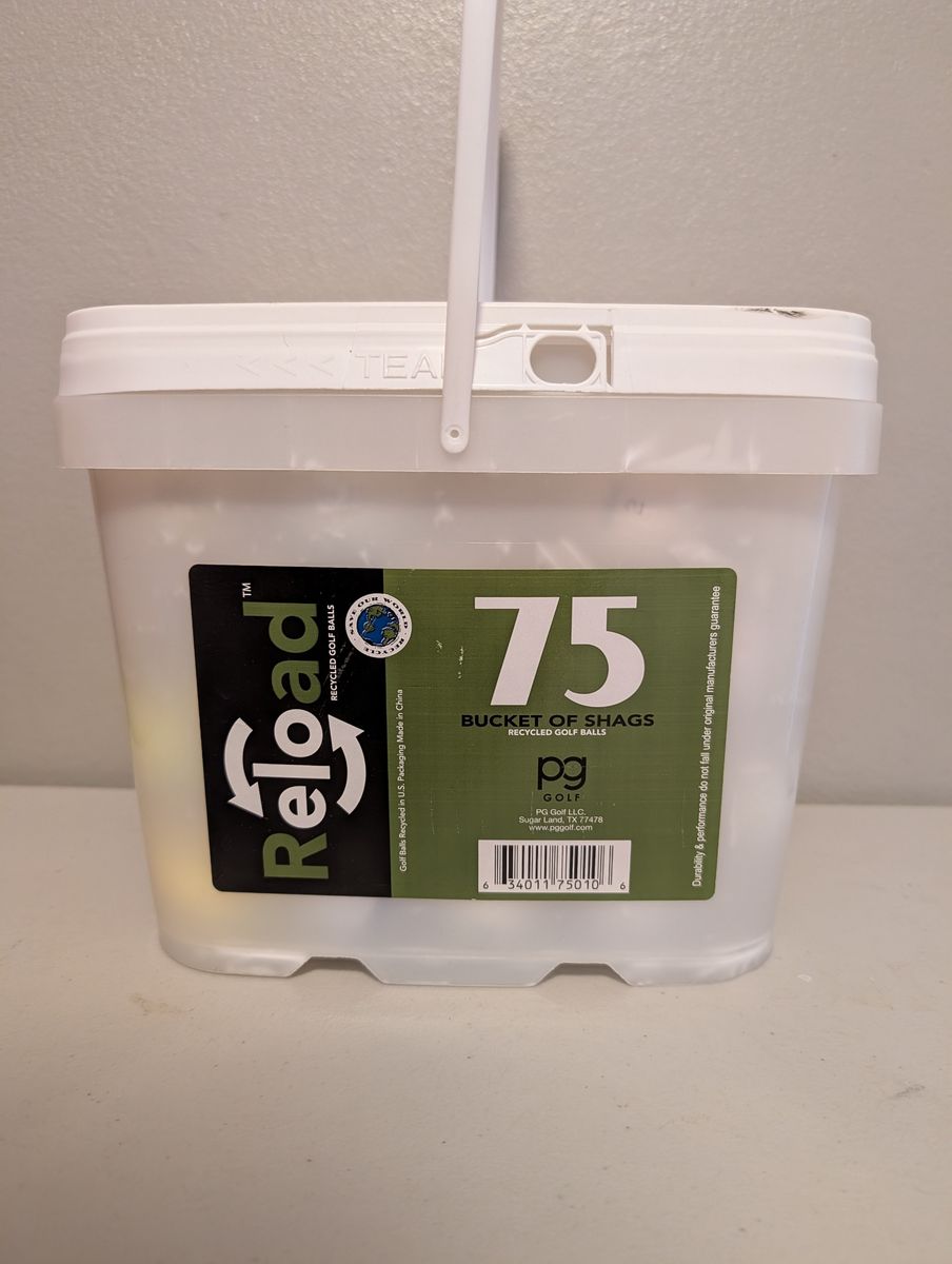 Reload Recycled Golf Balls 75 Ball Bucket - PG Golf - NEW Sealed - Titleist Callaway TaylorMade