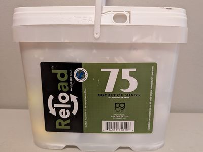Reload Recycled Golf Balls 75 Ball Bucket - PG Golf - NEW Sealed - Titleist Callaway TaylorMade