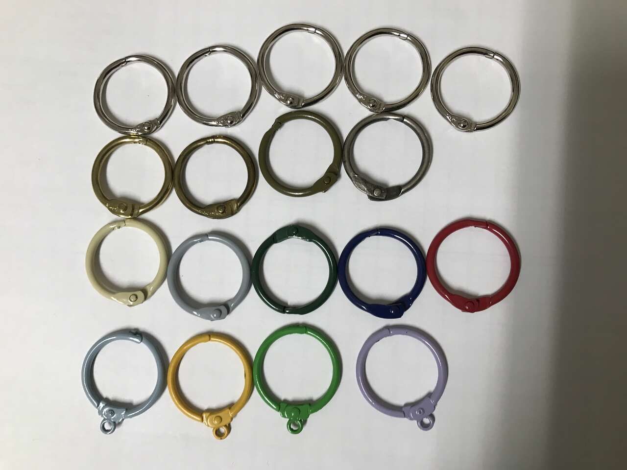 Loose Leaf Rings, Book Binder Metal Split Hinge O Ring Metal Loop, Use for Album or Key Chain, New see Description