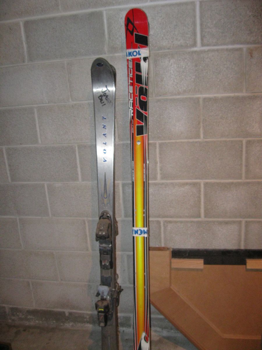 2 Old Pair Of Downhill Skis