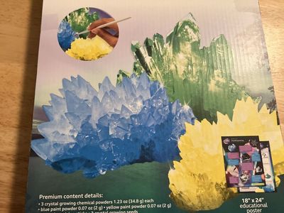 Science Of Crystal Growing Kit: DIY Crystal Growing Chemistry Set with Educational Poster