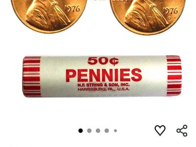 1 roll 1976 p Bicentennial uncirculated obw pennie