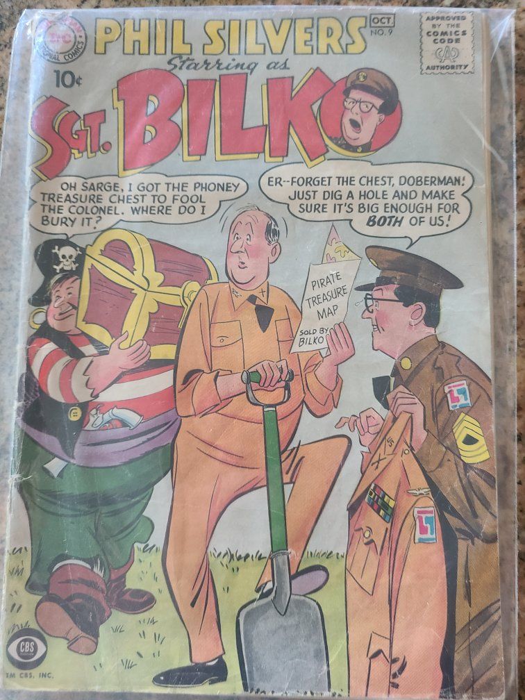 Vintage Phil Silvers Starring as Sgt. Bilko #9 Comic Book DC Comics October 10c