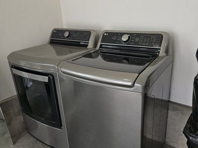 LG Smart Wi-Fi Enabled Washer & Dryer Set - Graphite Steel, Top Load Washer & Electric Dryer