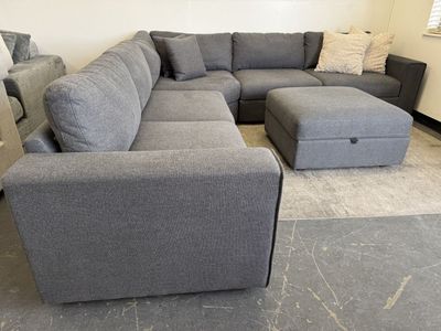 COSTCO SECTIONAL SOFA COUCH W/ STORAGE SEATS