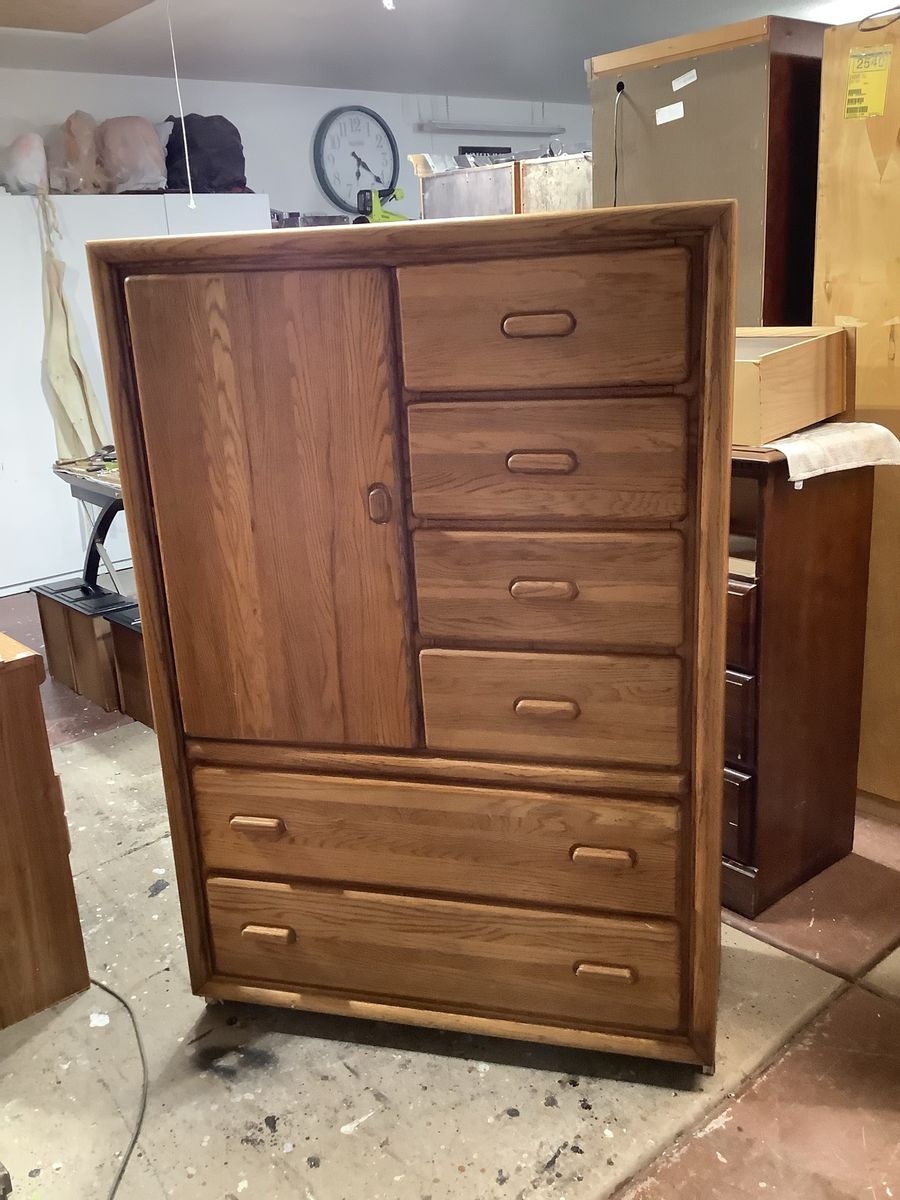 All Wood 6 Drawer Armoire