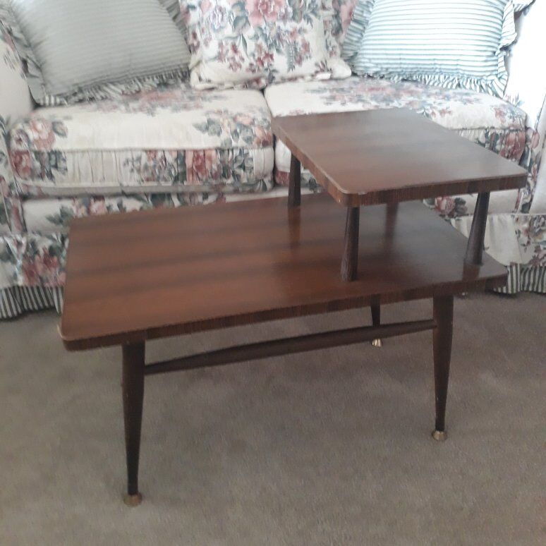 Vintage Mid Century Modern 2Tier Side Table