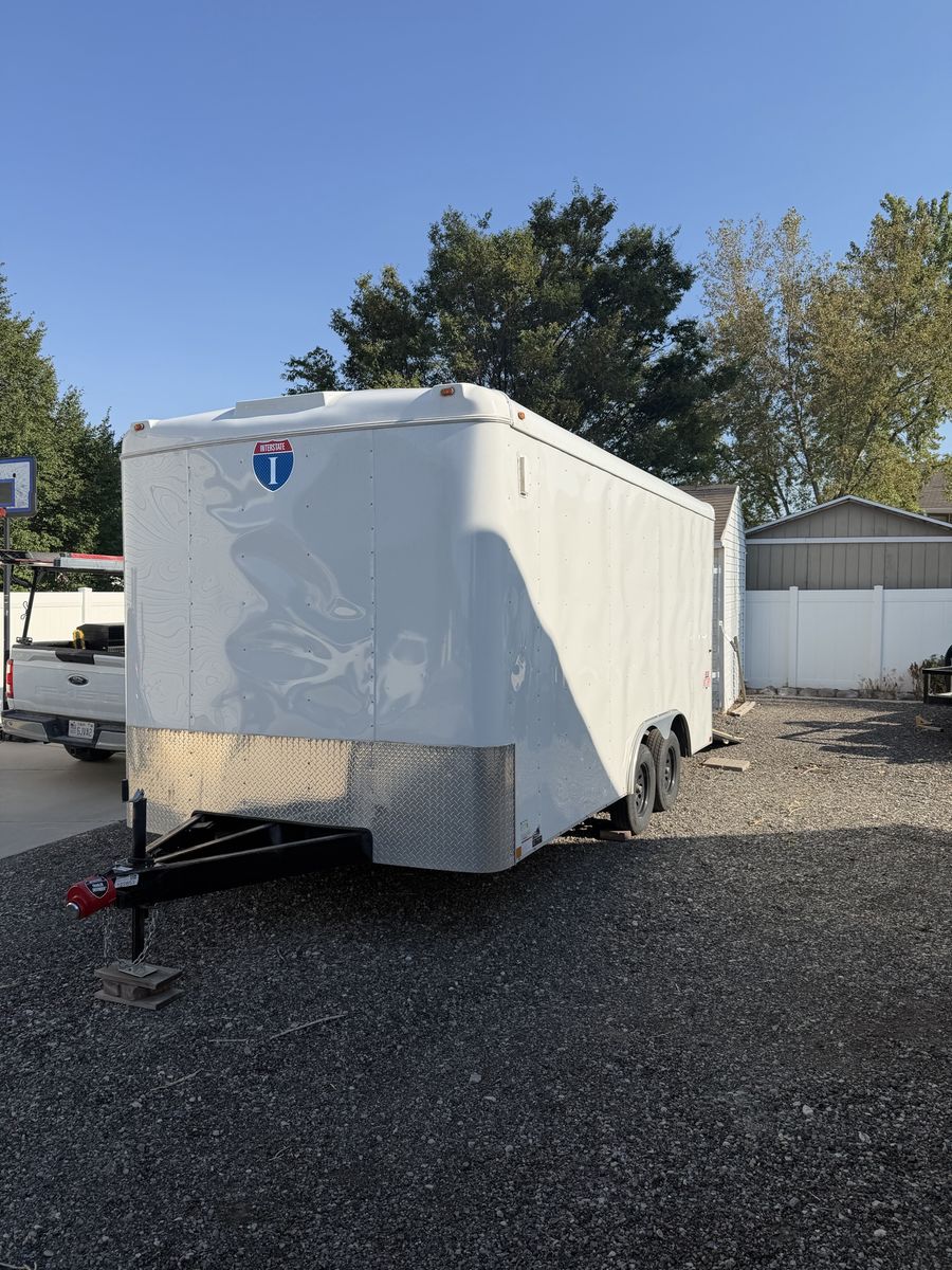 2023 Interstate Victory 8.5x16 ft enclosed trailer.