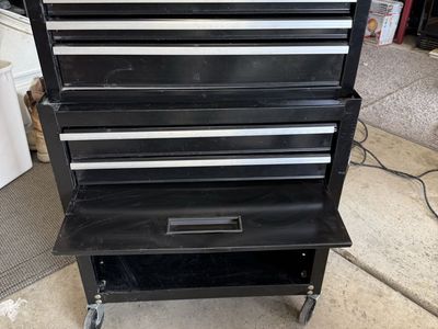 Stanley Black Rolling Tool Chest and Box Combo with Ball Bearing Drawers