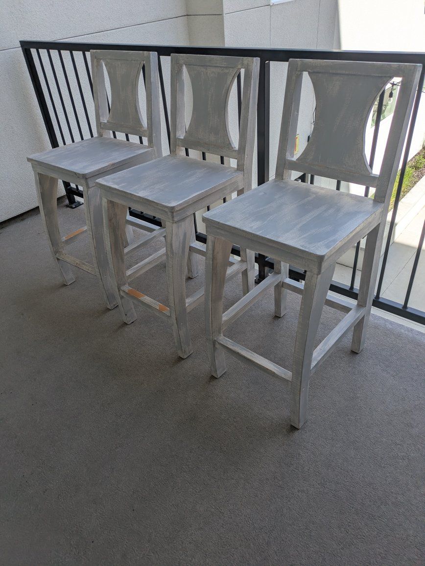 Wooden Chairs (Set of 3)