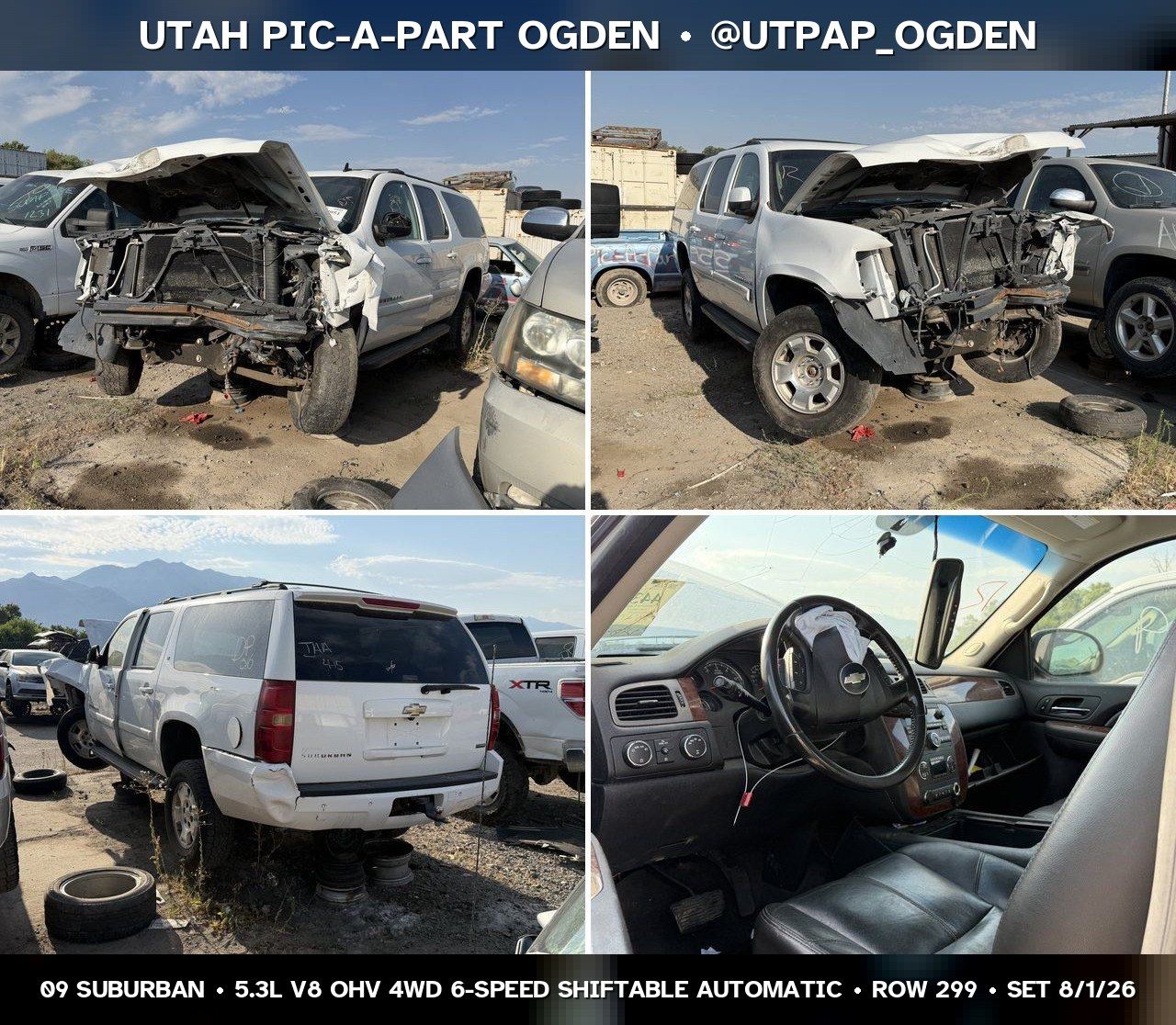 New Arrival - 2009 Chevrolet Suburban GMT900 Parts - UTPAP Ogden