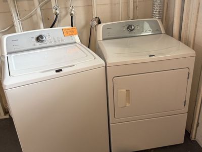 Maytag Bravos X Washer and Dryer Set - White, Top Load Washer, Electric Dryer, IntelliDry Technology