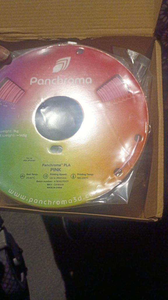 Panchroma Pink PLA 3D Printer Filament 1kg Spool Sealed
