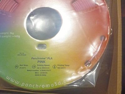 Panchroma Pink PLA 3D Printer Filament 1kg Spool Sealed