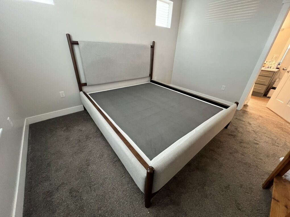Modern Upholstered/Wood Cali King Bedframe