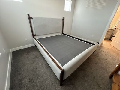 Modern Upholstered/Wood Cali King Bedframe