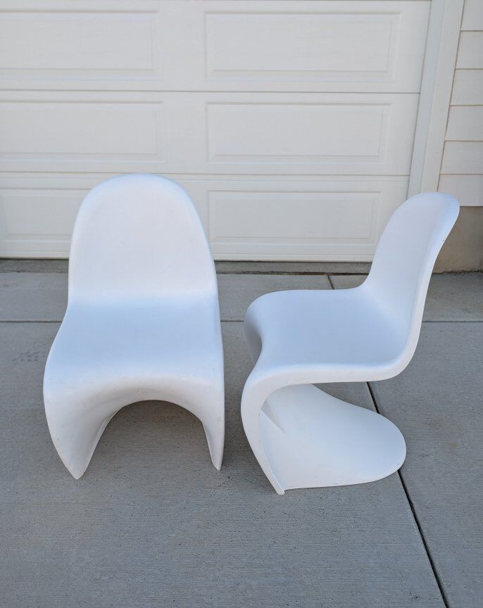 Vintage IKEA White Wave Chairs