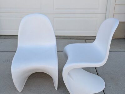 Vintage IKEA White Wave Chairs