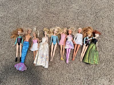 Lot of 10 Fashion Dolls Including Princess and Mermaid Styles