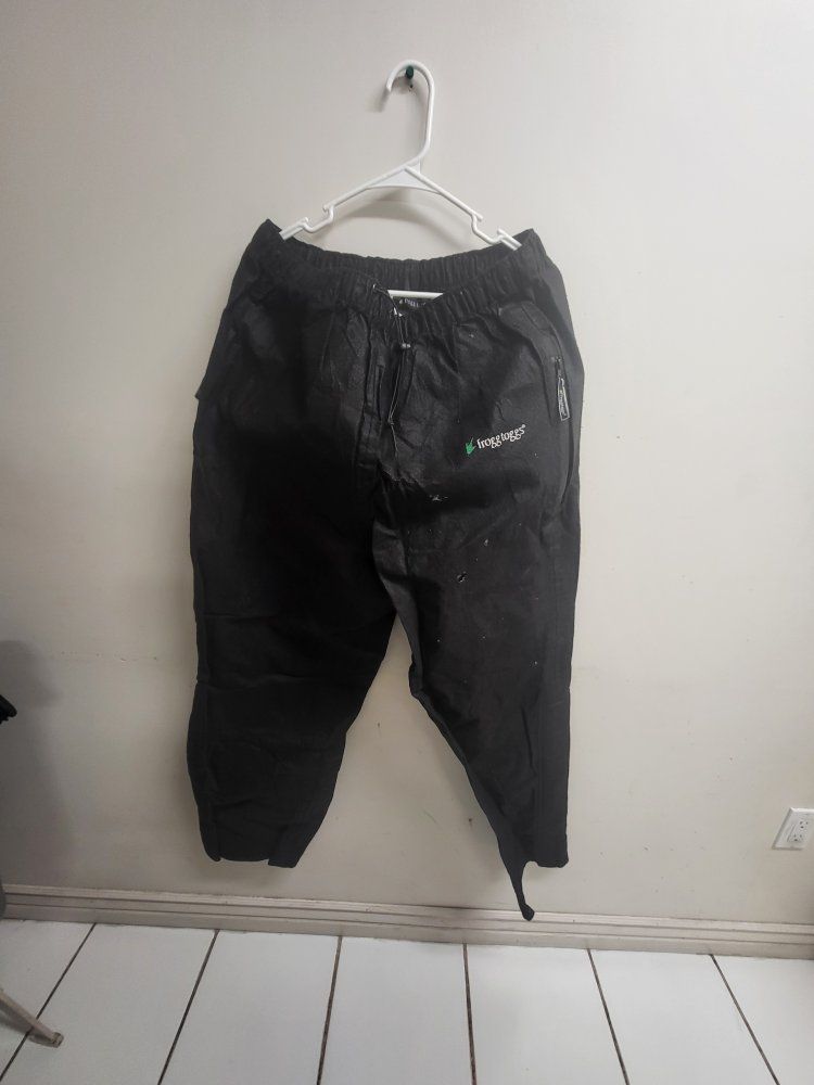 Frog Toggs Black Rain Pants with Pockets - Men's/Unisex