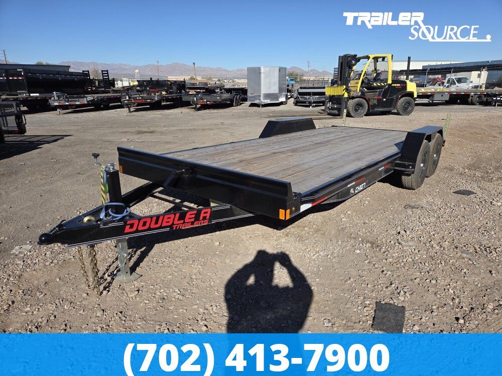 7x20 Double A Pro Series CH Flatbed Car Hauler Trailer - 11.5K GVWR Dovetail