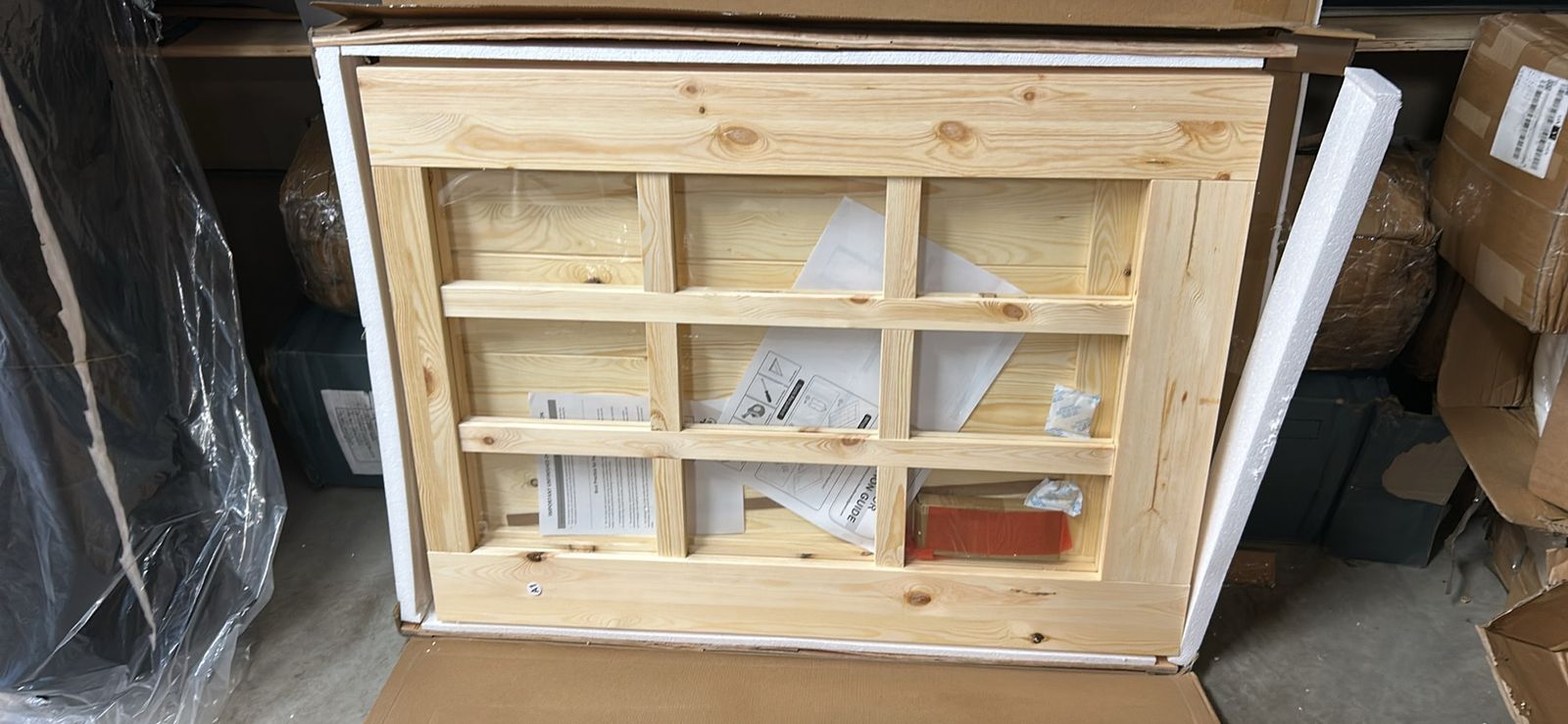 Unfinished Wooden Sliding Barn Door Panel Kit - New in Box