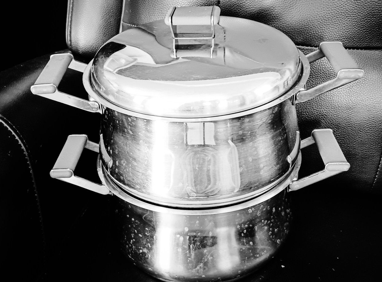 Vintage MepraStainless Steel Steamer Pot with Lid - 2-Tier Cookware.