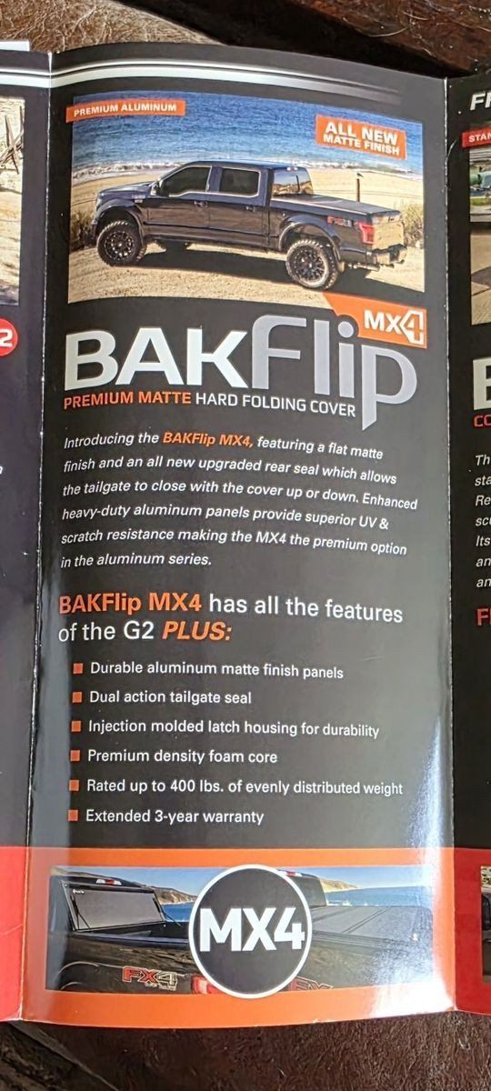 BAK BAKFlip MX4 Hard Folding Truck Bed Tonneau Cover for 2015-2020 Ford F-150.