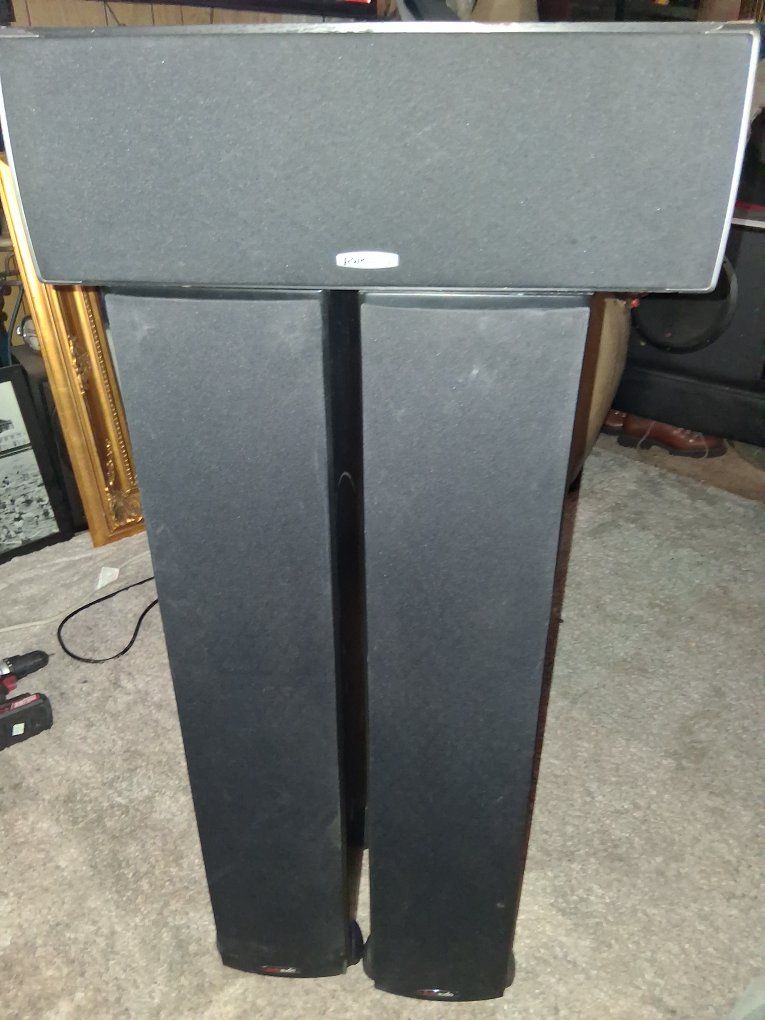 Polk Audio Speaker Set Including Monitor 50 Series II Towers and CSi A4 Center Channel   DSW PRO 550 WI SUBWOOFER