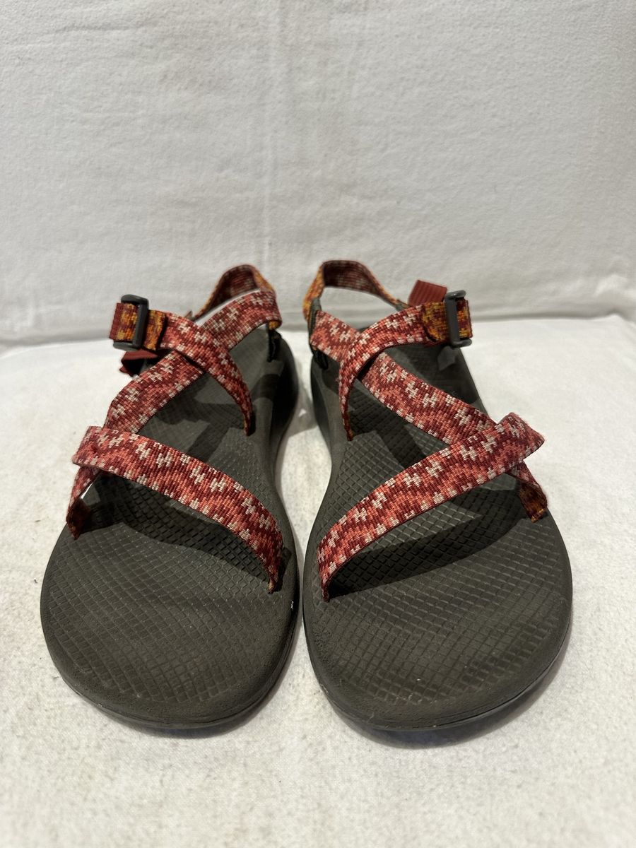 Chaco women’s size 11, or men’s 9.5 red/orange colorful hiking sandals