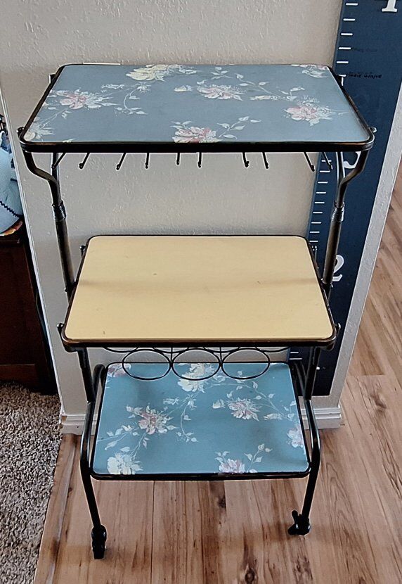 3 Tier Bar Cart on Wheels