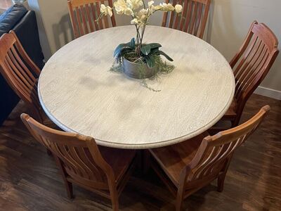Gorgeous mango wood dining table set & 6 chairs