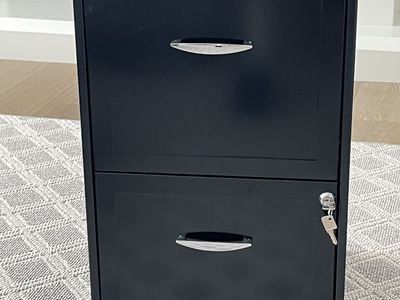 Black Metal File Cabinet