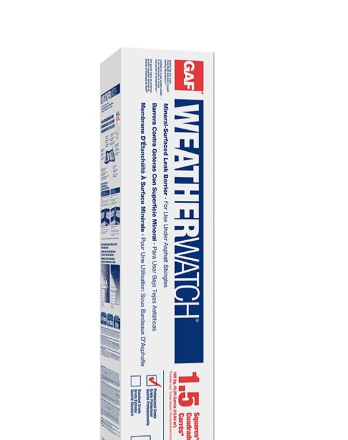 For Shingled Roofs! New roll of Weather Watch 150 SF ice and water shield for roof