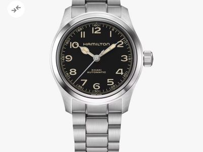 Hamilton Khaki Field Murph 38mm Automatic Watch, Black Dial, Stainless Steel Bracelet