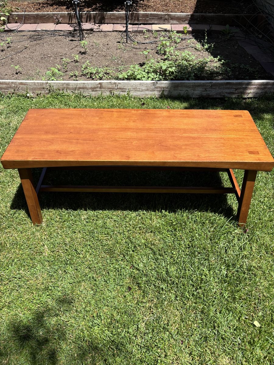 Wooden Coffee Table - Mid-Century Modern Style, Solid Wood, Excellent Condition OBO