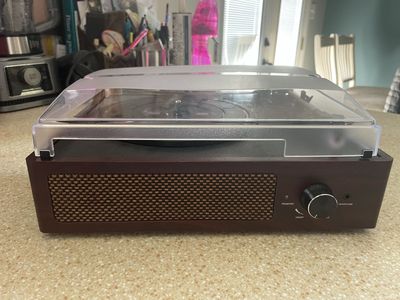 Victrola Vintage 3-Speed Bluetooth Portable Suitcase Record Player with Built-in Speakers