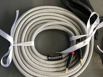 World's Best Cables Ultimate 8 AWG Audiophile HiFi Speaker Cable Pair – 5FT (New Open Box)