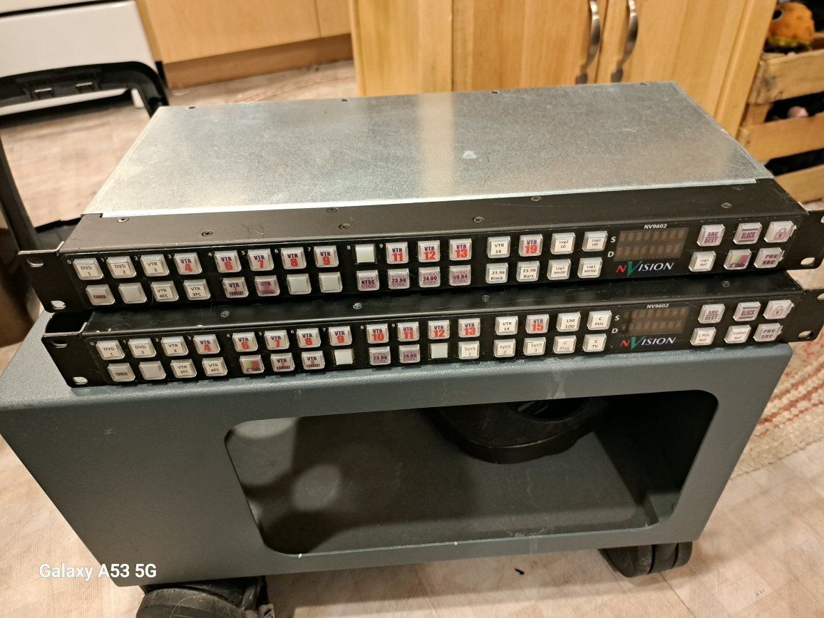 NVISION NV9602 Master Control Switchers (Pair) - Broadcast Video/Audio Production