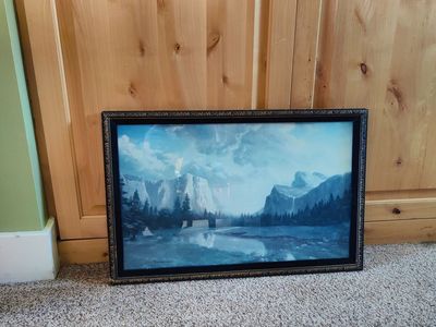 Large Dino Massaroni "Sunrise Sierra" Framed Canvas Art - 26x17