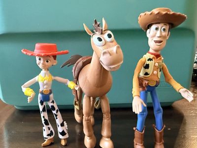 Disney Pixar Toy Story Woody, Jessie, and Bullseye Action Figures Set