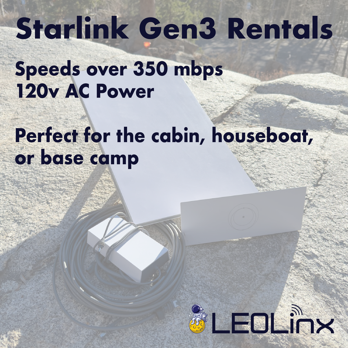 Starlink High Speed Internet Rentals - Unlimited Data - $20 Per Day
