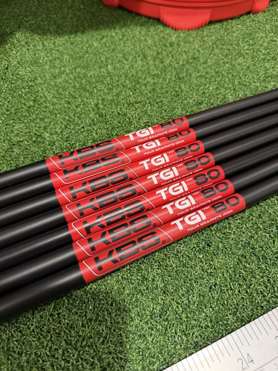 Set of 7 (5-GW) Stiff KBS TGI 80 Graphite .370 Parallel Iron Shafts