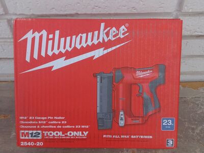 Milwaukee M12 23 gauge pin nailer