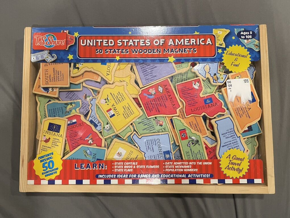 Magnetic Wooden USA Puzzle NEW SEALED